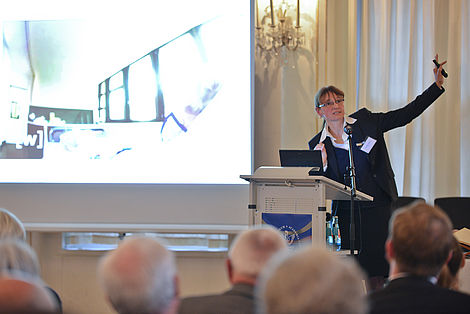 Jahresveranstaltung 2014 Frau Prof. Dr. Spies während ihres Vortrags Foto: Markus Scholz/Leopoldina